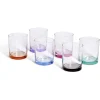 Lot de 6 gobelets en verre fond coloré 28cl^Gifi New