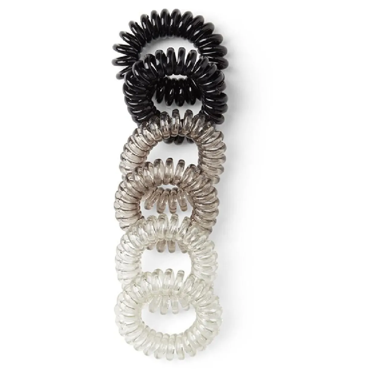 Clearance Gifi Lot de 6 élastiques à cheveux spirale caoutchouc 3 coloris