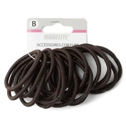 Clearance Gifi Lot de 15 élastiques à cheveux basiques polyester marron