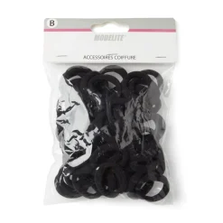 Outlet Gifi Lot de 50 élastiques à cheveux mousse polyester noir