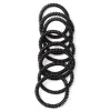 Best Gifi Lot de 8 élastiques à cheveux spirale caoutchouc noir