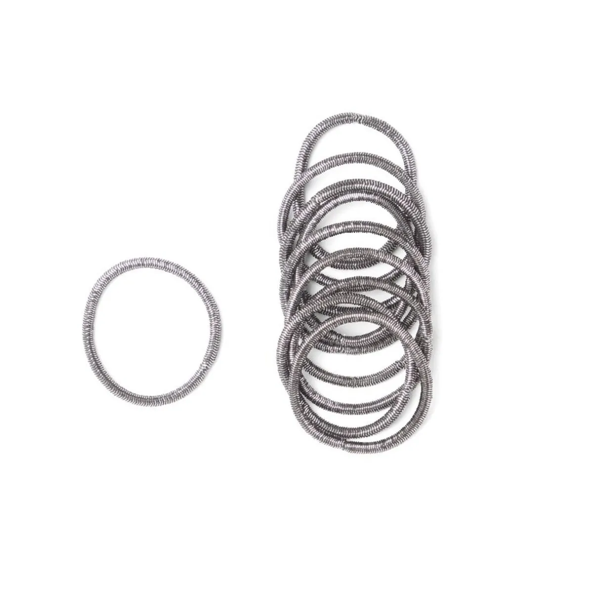 Sale Gifi Lot de 15 élastiques à cheveux polyester noir et fil métallique argenté