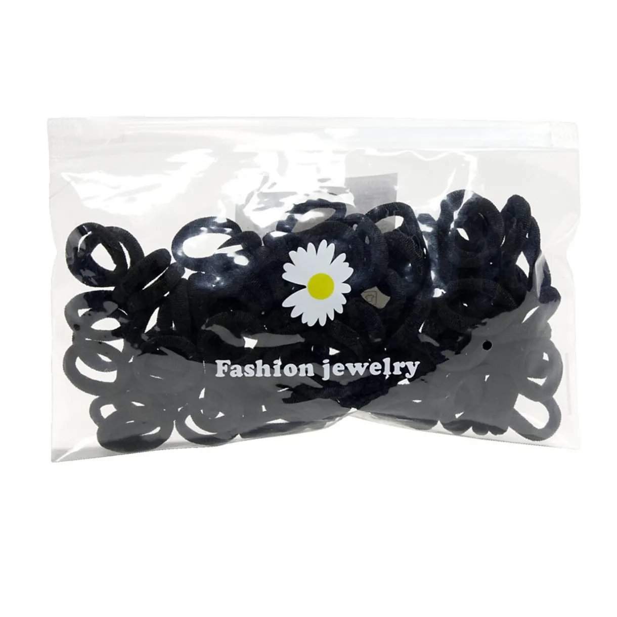 Outlet Gifi Lot de 100 élastiques à cheveux noirs ou multicolores