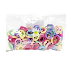 Outlet Gifi Lot de 100 élastiques à cheveux noirs ou multicolores