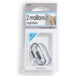 New Gifi Lot de 2 maillons rapides en acier zingué - 50 mm N°5
