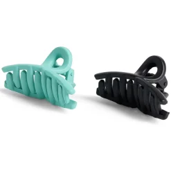 Sale Gifi Lot de 2 mini pinces à cheveux uni bleu et uni noir