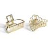 Outlet Gifi Lot de 2 mini pinces à cheveux métal doré