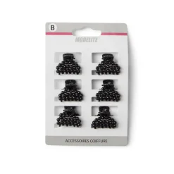 Clearance Gifi Lot de 10 mini pinces cheveux papillon noir brillant L2cm