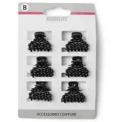 Clearance Gifi Lot de 10 mini pinces cheveux papillon noir brillant L2cm