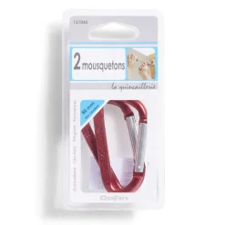 Sale Gifi Lot de 2 mousquetons alpins aluminium rouge 80 mm
