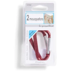 Sale Gifi Lot de 2 mousquetons alpins aluminium rouge 80 mm