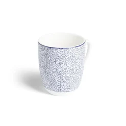 Lot de 4 mugs 200ml porcelaine Ø8,8x10,4cm bleu et blanc^Gifi Sale