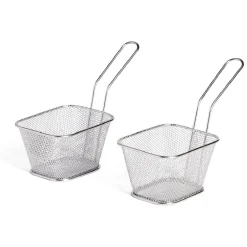 Lot de 2 paniers à frites inox argenté 19,5x17,5x8,5cm^Gifi Discount
