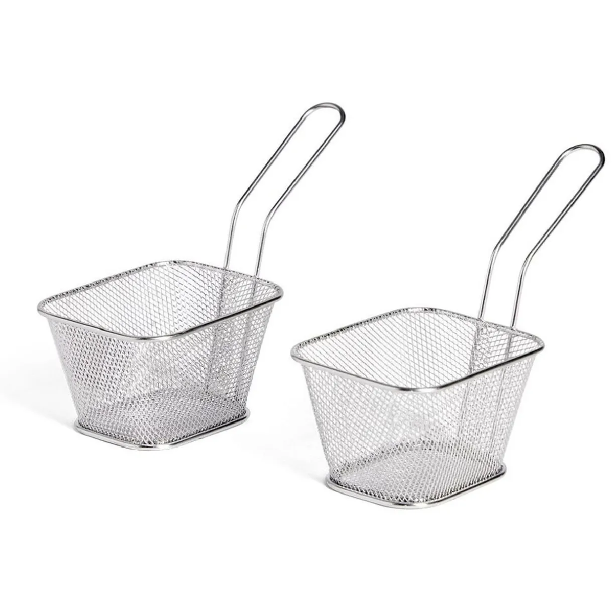 Lot de 2 paniers à frites inox argenté 19,5x17,5x8,5cm^Gifi Discount