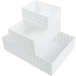 Rangement|Gifi Lot de 3 panières de rangement blanche