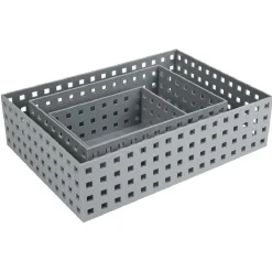 Rangement|Gifi Lot de 3 panières de rangement grise