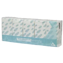 Discount Gifi Lot de 10 paquets de mouchoirs en papier à 3 plis blanc