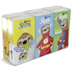 New Gifi Lot de 6 paquets de mouchoirs en papier à 4 plis motif paresseux