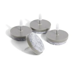Gifi Lot de 4 patins de meuble ronds avec pointe - Ø28 mm