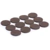 Outlet Gifi Lot de 12 patins en feutre adhésif marron - Ø22 mm
