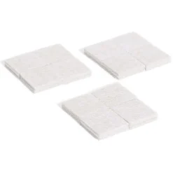 Outlet Gifi Lot de 12 patins en feutre adhésif ultra puissant - 22x22 mm