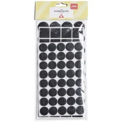 Gifi Lot de 104 patins en feutre noir - 3 tailles