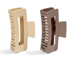 Clearance Gifi Lot de 2 pinces à cheveux beige et noir