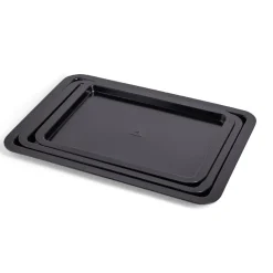 Lot de 3 plaques à four métal noir 38/43/48x29cm^Gifi Outlet