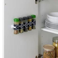 Lot de 2 porte-épices adhésifs support de rangement pour bocal^Gifi Sale