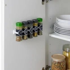 Lot de 2 porte-épices adhésifs support de rangement pour bocal^Gifi Sale