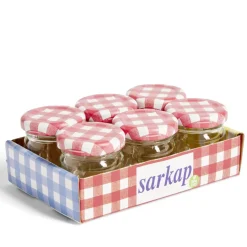 Lot de 6 pots à confiture acier et verre Ø4,5xH4,6cm^Gifi Online