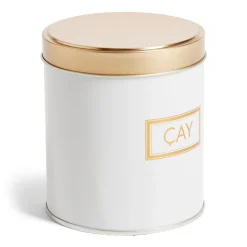 Lot de 3 pots à épices acier blanc et doré Ø9,9xH11,4cm^Gifi New