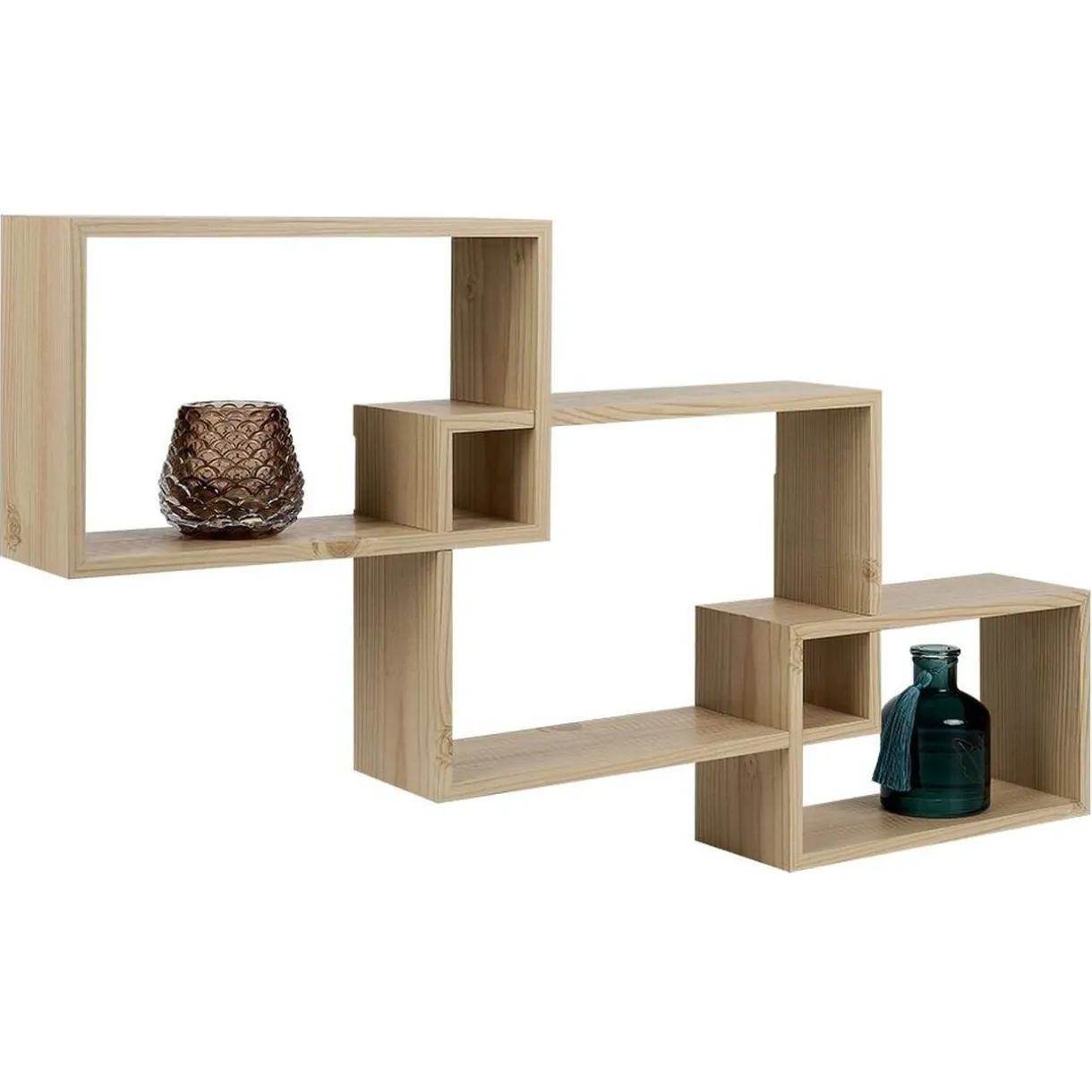 Rangement|Gifi Lot de 3 étagères rectangulaires en bois