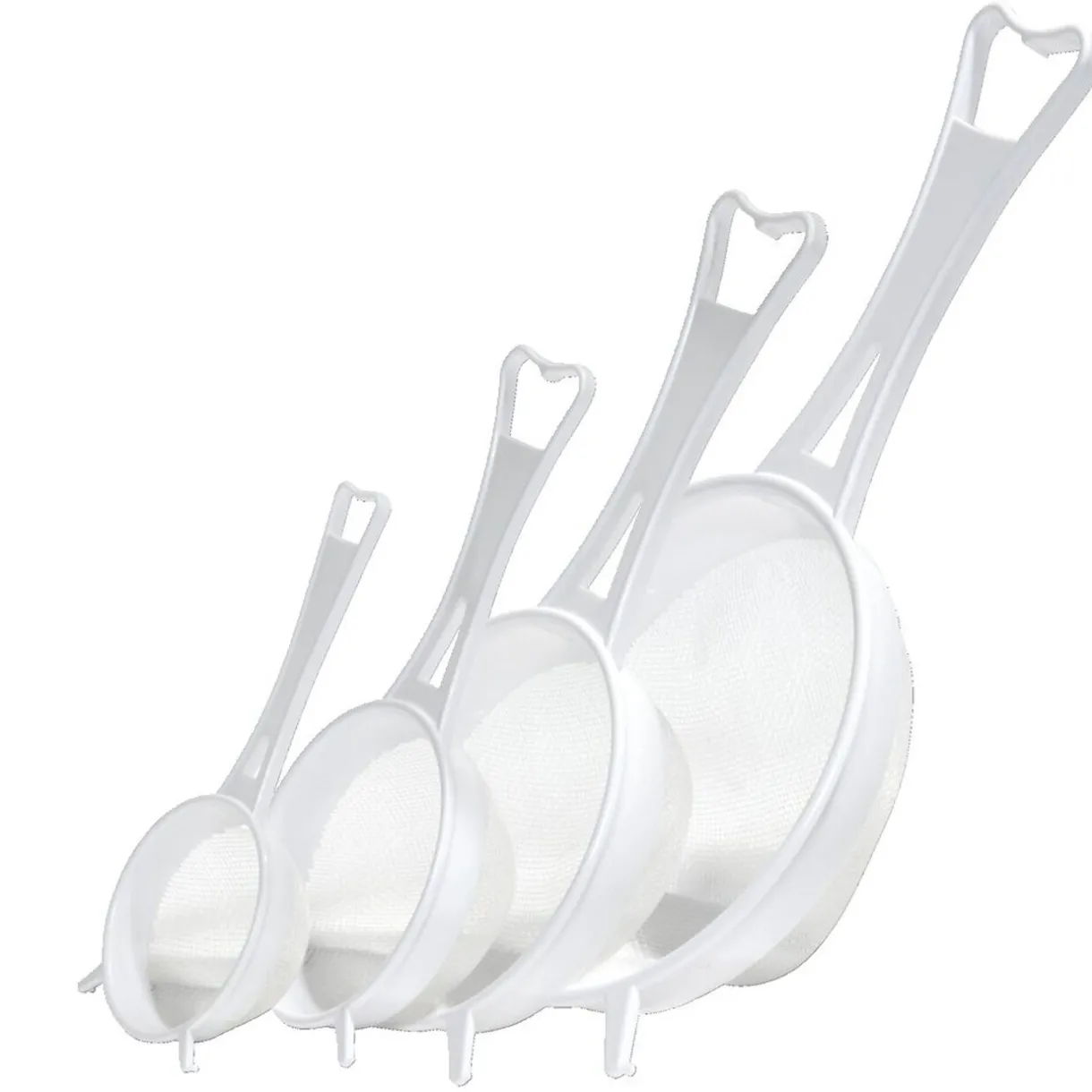 Lot de 4 tamis en plastique Ø6,4/8/10,8/14cm^Gifi New