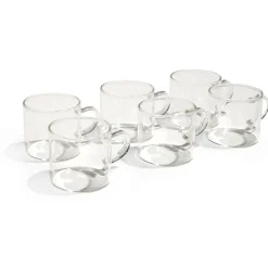 Lot de 4 tasses en verre transparent 10cl^Gifi Hot