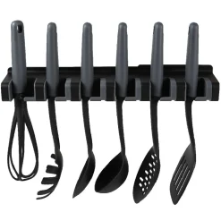 Lot de 6 ustensiles avec support noir gris^Gifi Sale