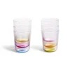 Lot de 6 verres 31cl transparents avec fond coloré^Gifi Clearance