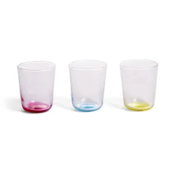 Lot de 6 verres 31cl transparents avec fond coloré^Gifi Clearance
