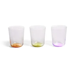 Lot de 6 verres 31cl transparents avec fond coloré^Gifi Clearance