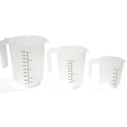 Lot de 3 verres mesureur 250/500/1000ml plastique blanc transparent^Gifi Best