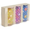 Lot de 3 verres motif fleurs et carreaux 290ml^Gifi Discount