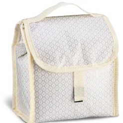 Lunch bag réfrigérant beige et gris motif macramé^Gifi Outlet