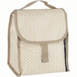 Lunch bag réfrigérant blanc écru motif macramé 2,3 L^Gifi Discount