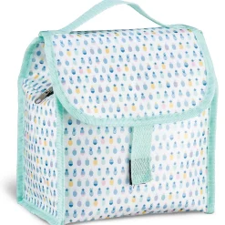 Lunch bag réfrigérant blanc et bleu motif ananas multicolores^Gifi