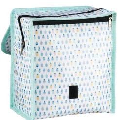 Lunch bag réfrigérant blanc et bleu motif ananas multicolores^Gifi