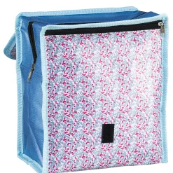 Lunch bag réfrigérant bleu et rose motif baies sauvages^Gifi Discount