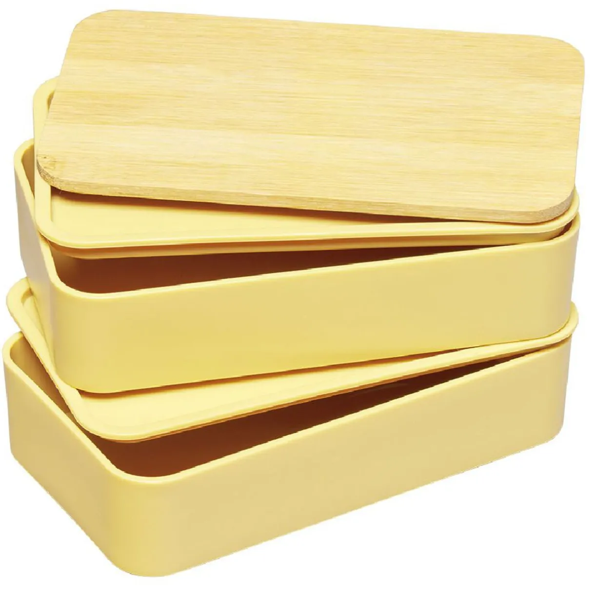 Lunch box couvercle bambou x2^Gifi Outlet