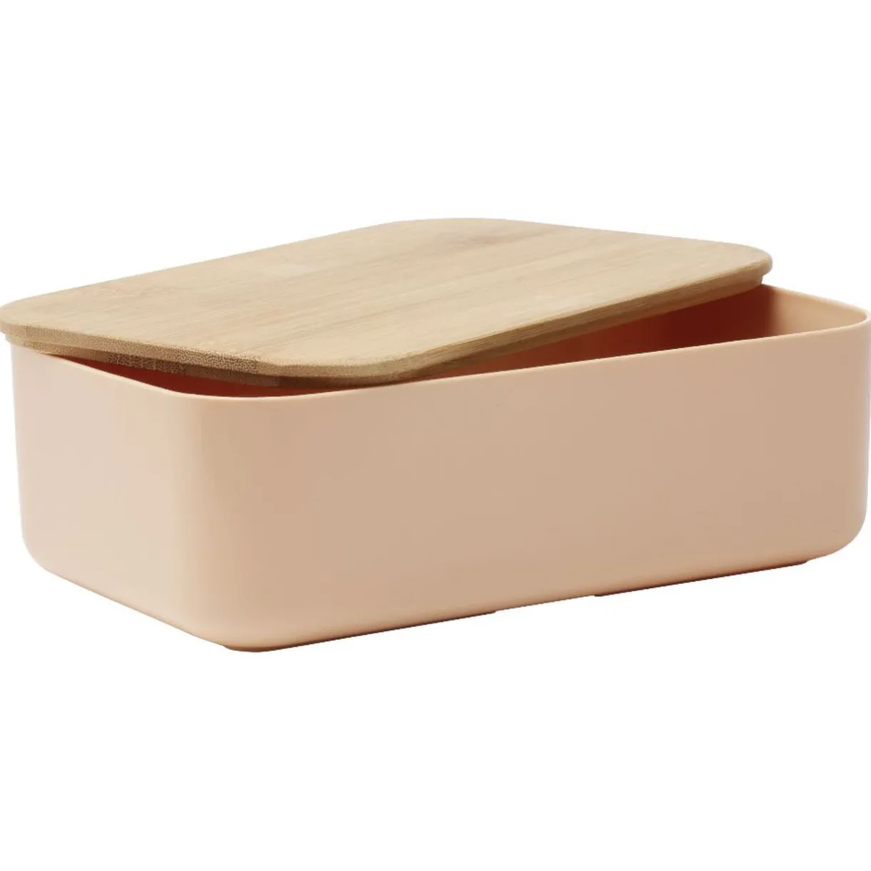 Lunchbox en plastique avec couvercle bambou +sangle silicone 900 ml^Gifi Online