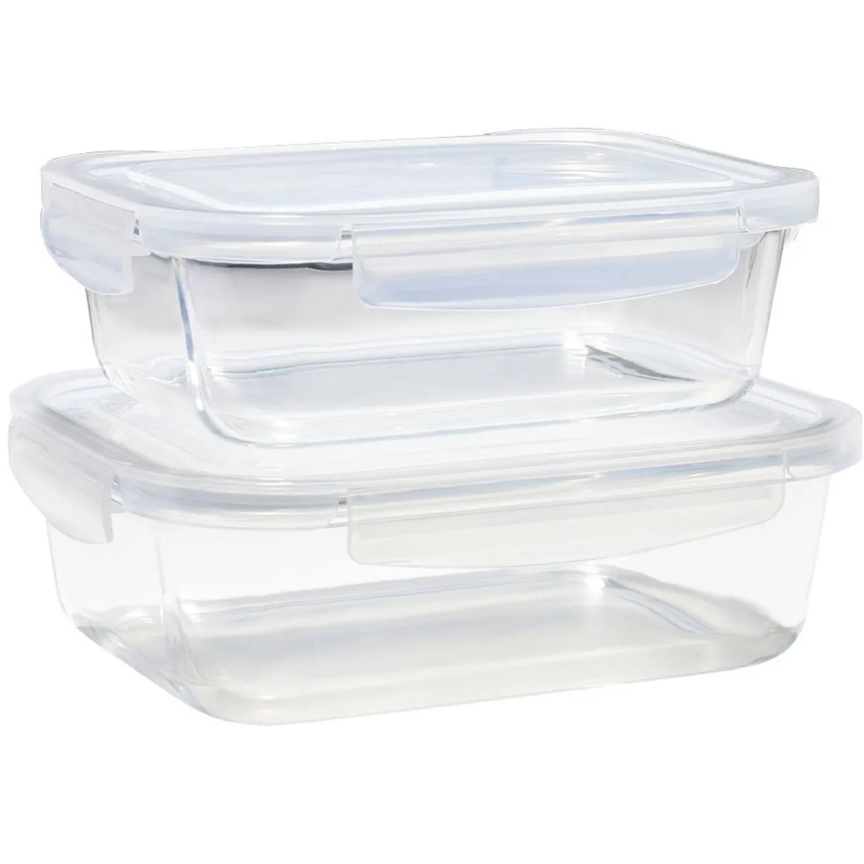 Lunchbox en verre x2 avec couvercle 640ml et 1,05L^Gifi Clearance