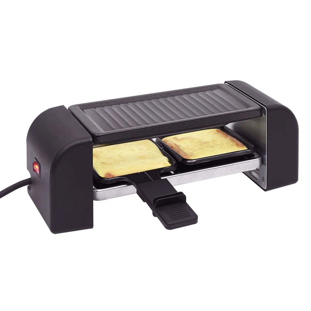 Machine à raclette Duo connectable noire 2 poêlons 450W^Gifi Sale